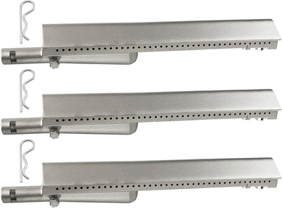 3 Pzas Quemadores Acero Inox 13 3/4pulg Repuesto Charbroil