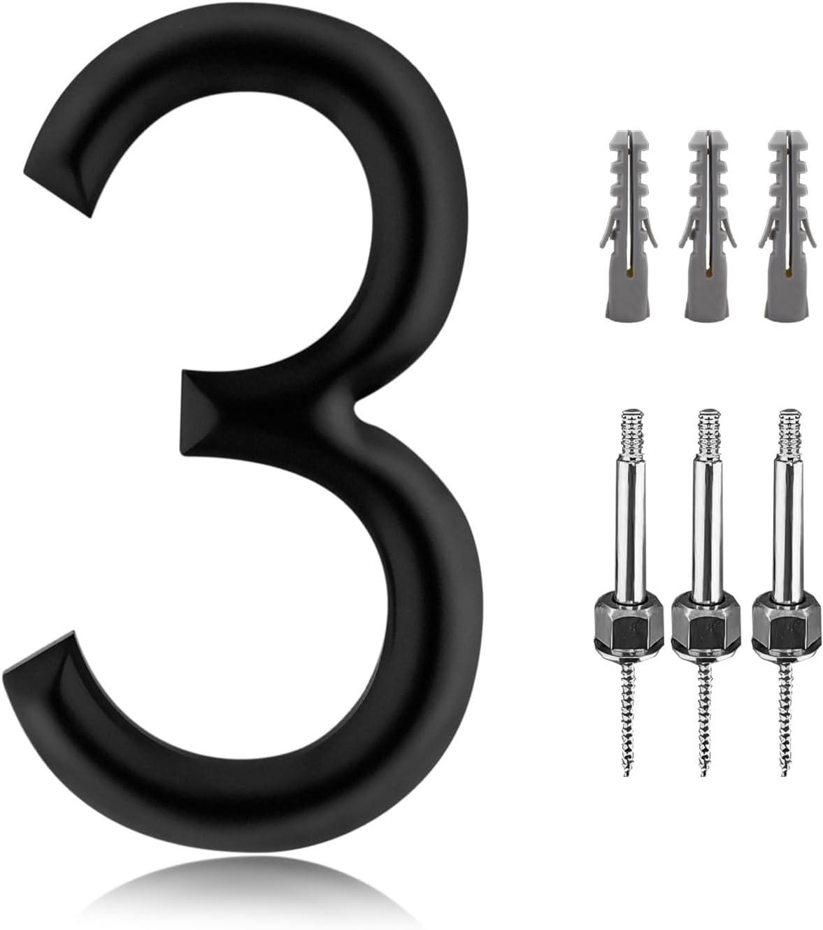 Letras direcc. flotantes 5pulg exterior negro moderno