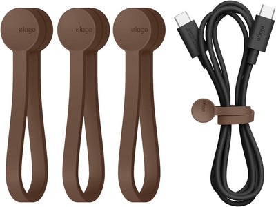 3 Pzas Organiz. Cables Magnéticos Silicón Reutilizable