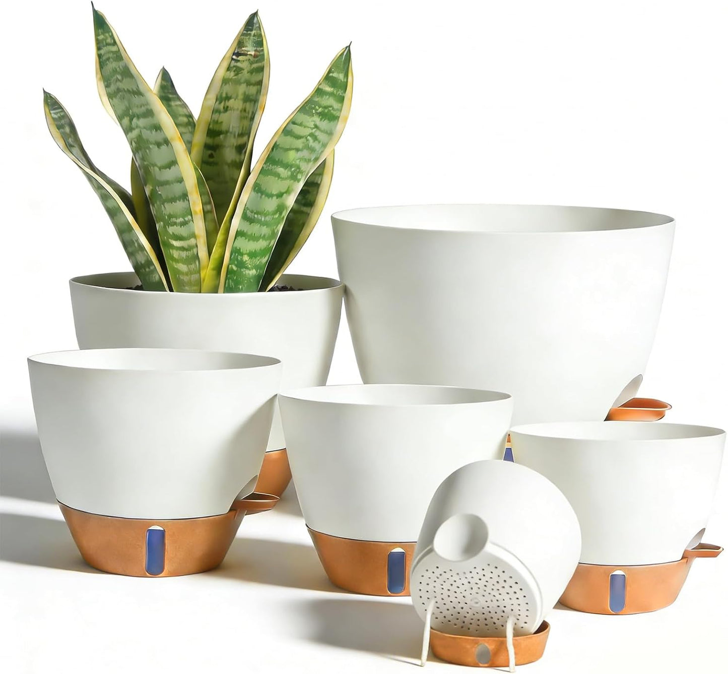 Macetas plástico riego automático 5.5-7pulg jardín interior