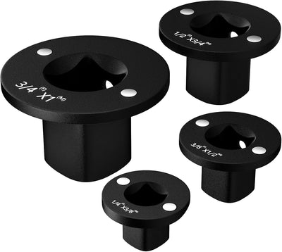 Juego adaptadores impacto perfil bajo 1" a 1/4" 4 Pzas
