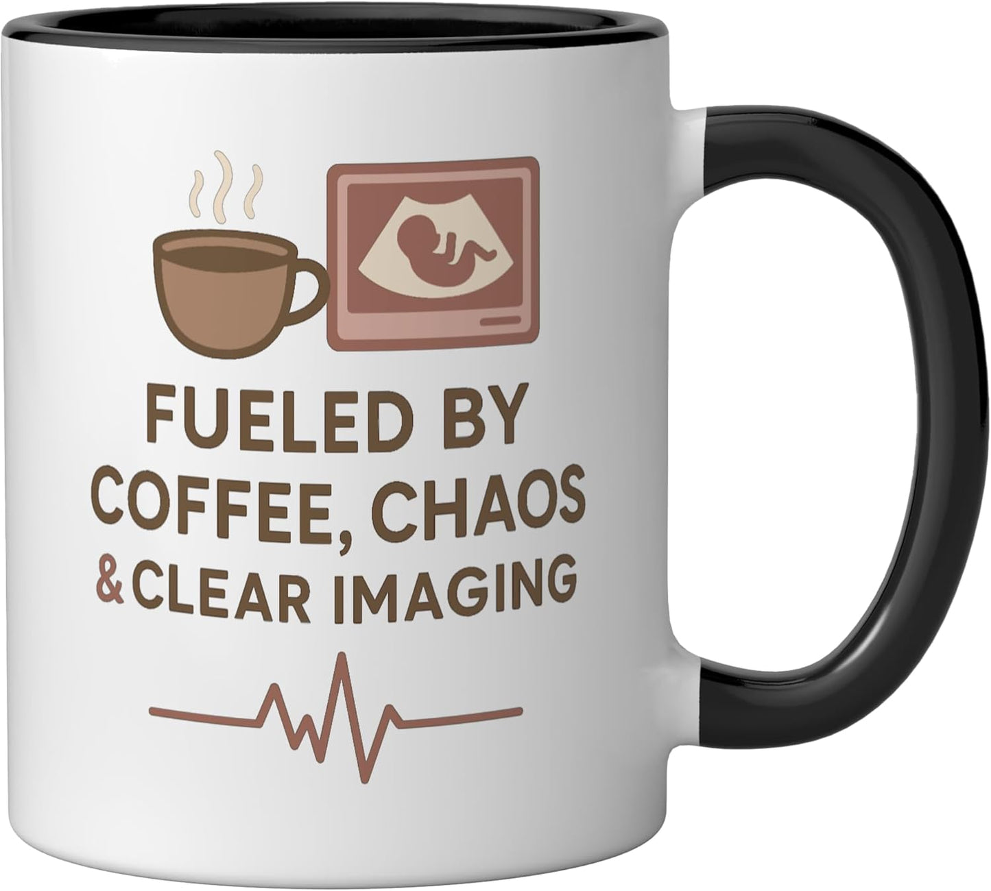 Taza Cerámica Embarazada Negro/Blanco