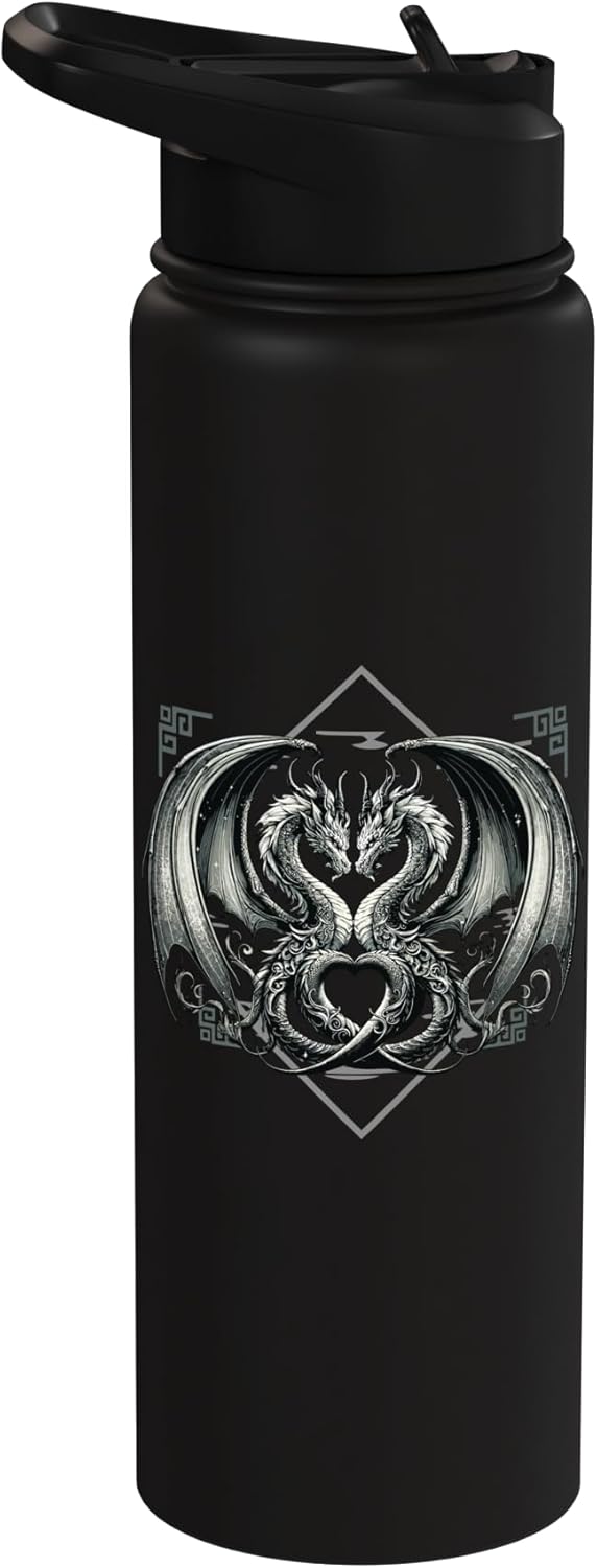 Botella agua aislada acero inox con tapa corazón
