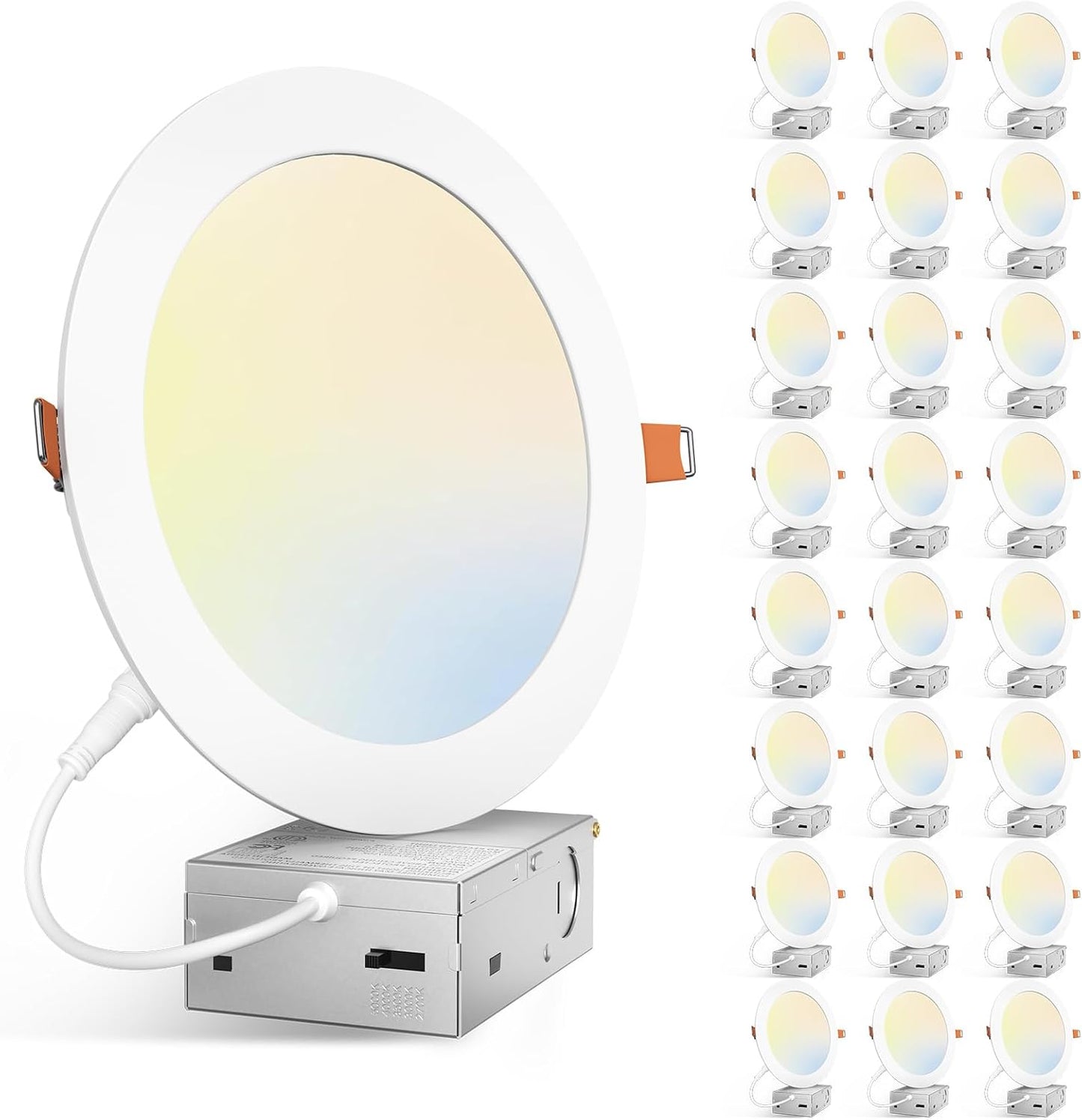 Pack 24 lámparas LED empotrables 7pulg 5CCT con caja