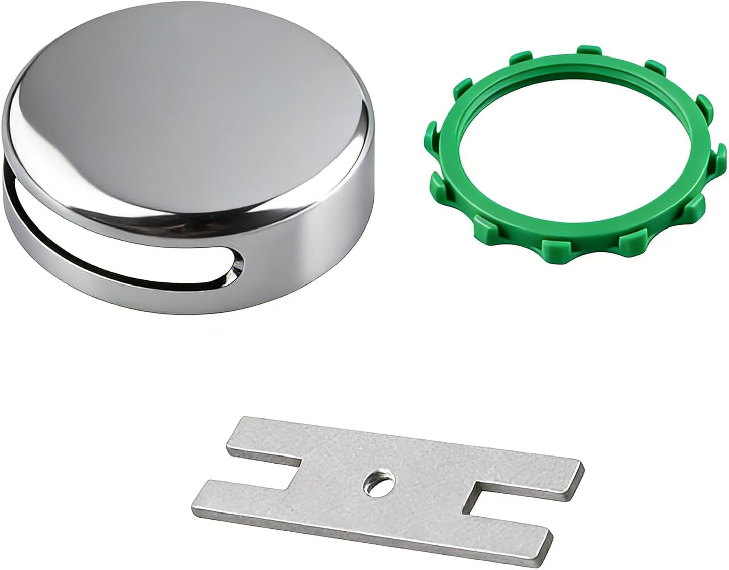 Kit placa desbordamiento bañera presión cromado 2.30pulg