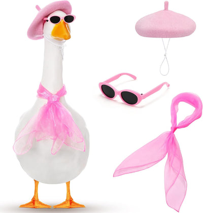 Disfraz ganso francés plástico 23x17pulg rosa 50s