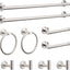 Set 10 Pzas Accesorios Baño Acero Inox 24pulg Barra Toalla