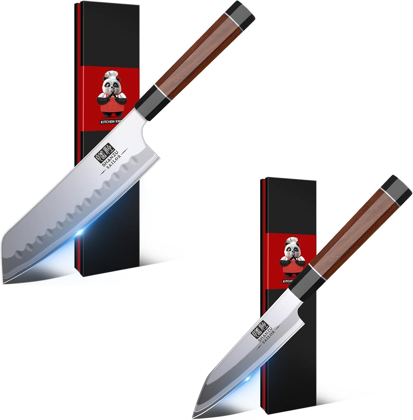 Cuchillo Santoku 7pulg y cuchillo pelar 3.75pulg