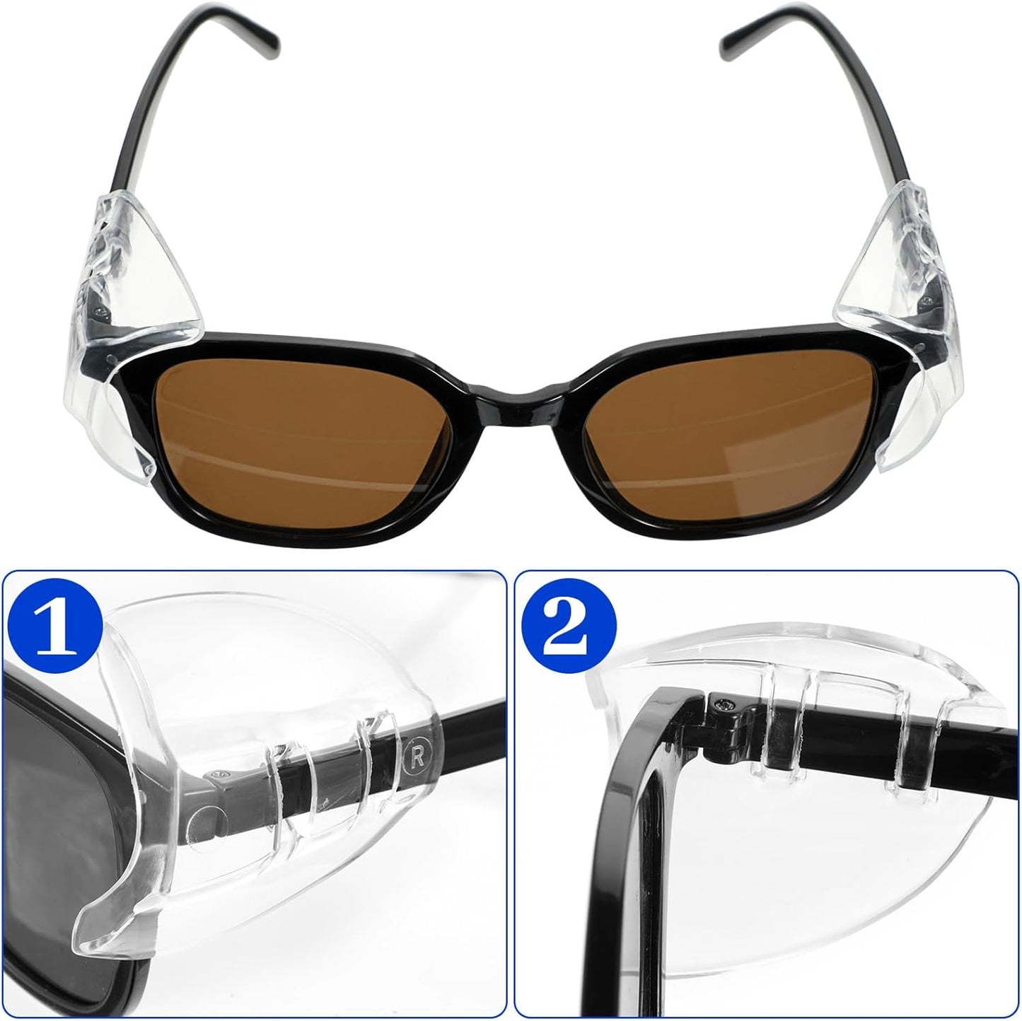 Protectores laterales lentes universales transparentes con clip