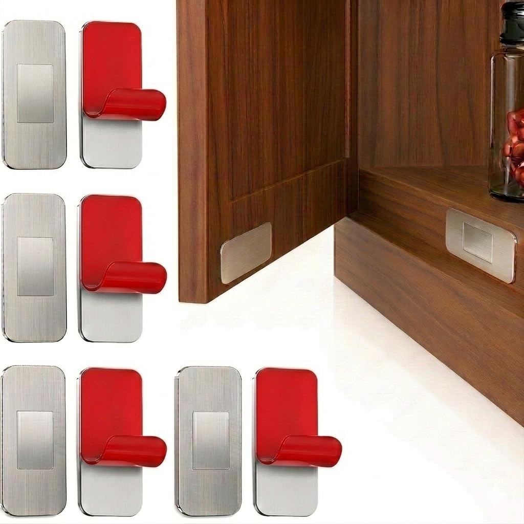8 Cierres Magnéticos Ultrafino para Puerta Gabinete