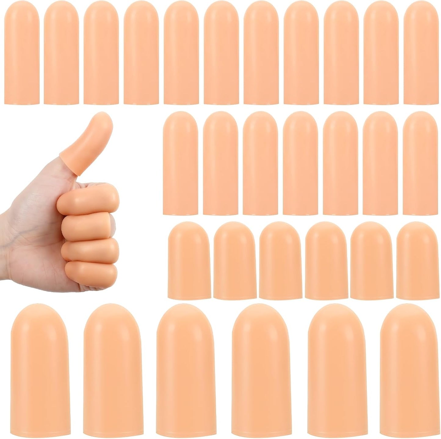 30 Pzas Fundas Silicona Dedos Reutilizables Alta Elasticidad