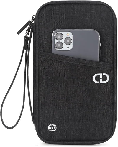Organizador pasaportes mujer y hombre con protección RFID