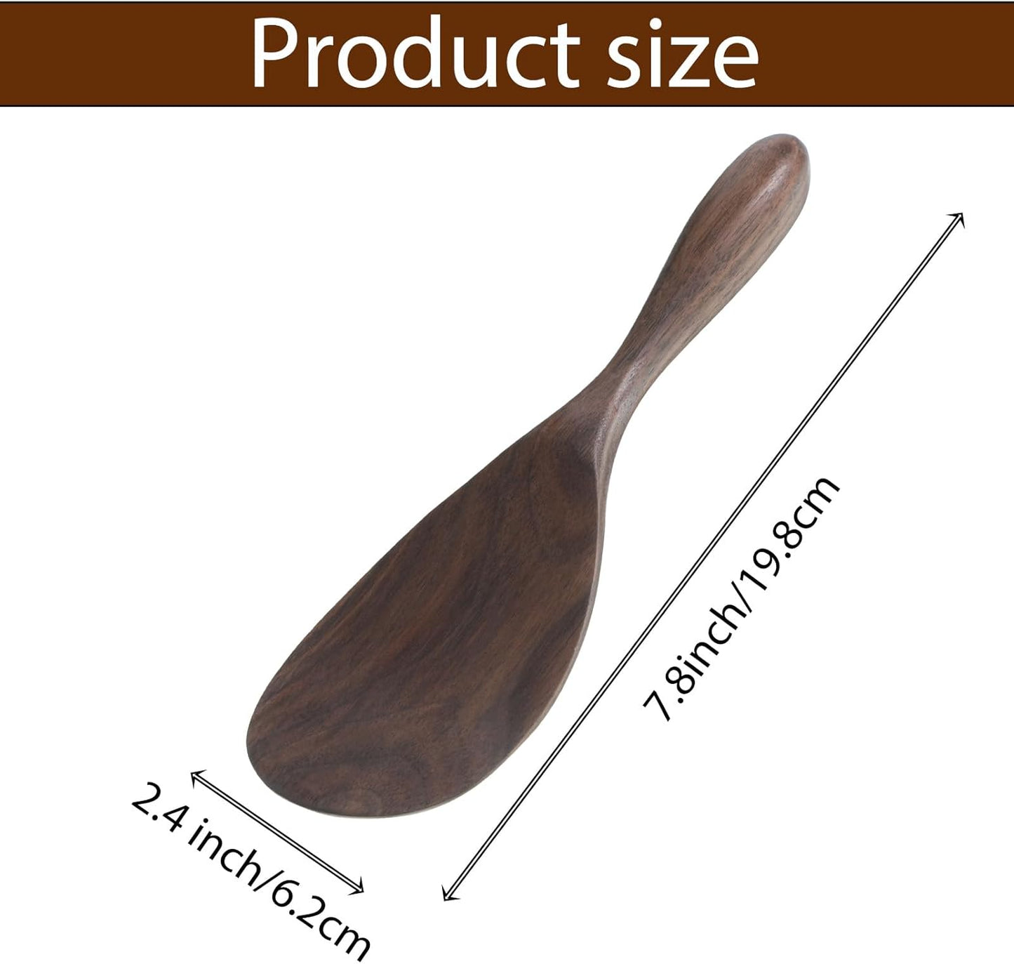 Cucharas madera nogal negro pala arroz cocina gourmet