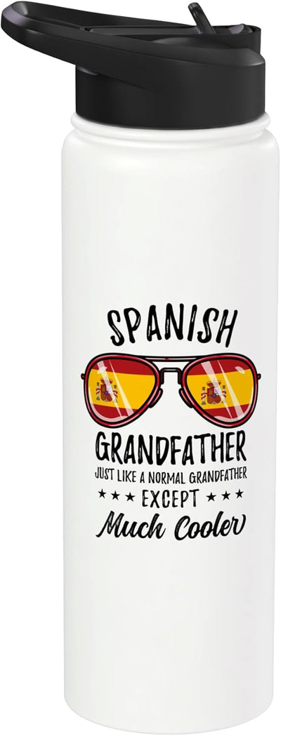Botella de agua acero inoxidable aislada para abuelo