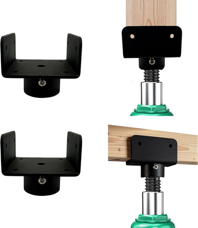 2 Adaptadores U para vigas madera 4x2 4x4 4x6 acero resistente