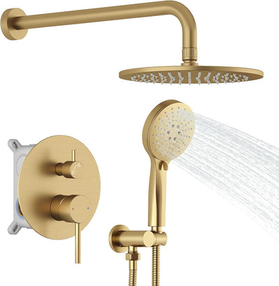 Sistema ducha lluvia 10pulg combo grifo rociador