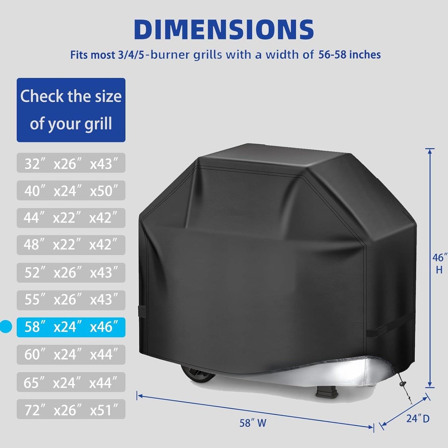 Funda parrilla al aire libre impermeable resistente intemperie