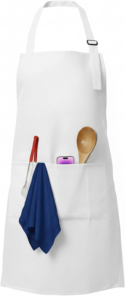Delantal chef 31x27pulg con lazo 36pulg 2 bolsillos