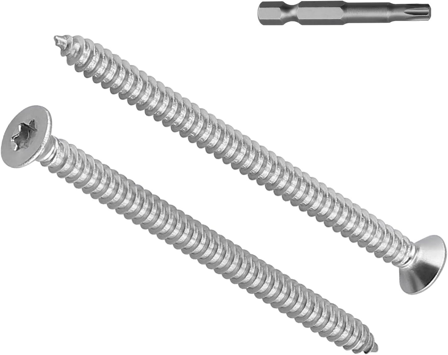 Tornillos Torx acero inox 12x50mm autoatascantes set 30