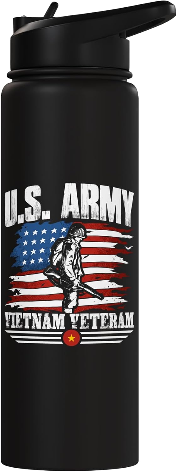 Botella de agua acero inoxidable aislada ex militar vietnam