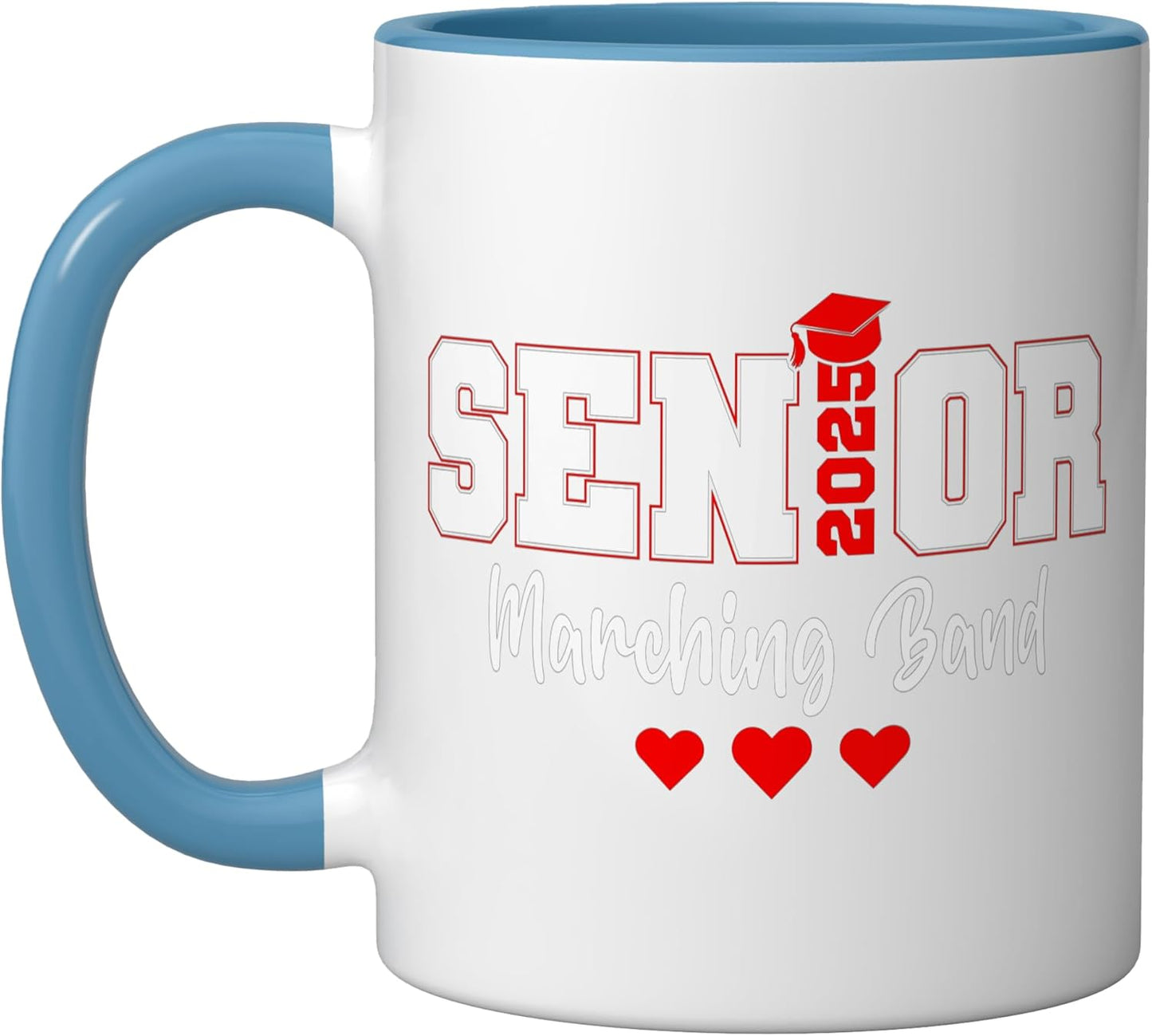 Taza Cerámica para Banda de Música Azul/Blanco