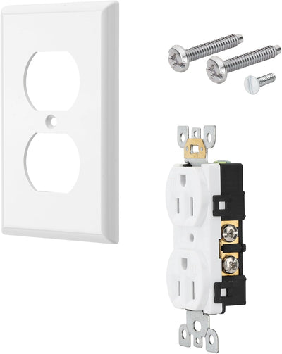 Tomacorriente duplex resistente a tamper 15A blanco