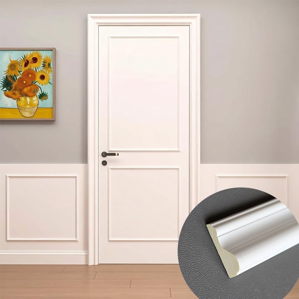 Moldura pared paneles rígidos pintables decoración