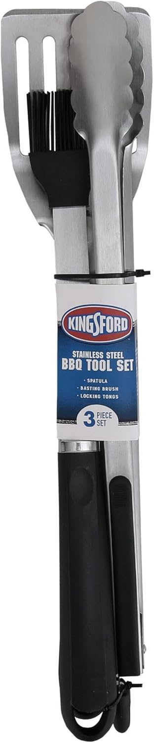 Set 3 Pzas Herramientas Barbacoa Acero Inox Resistentes