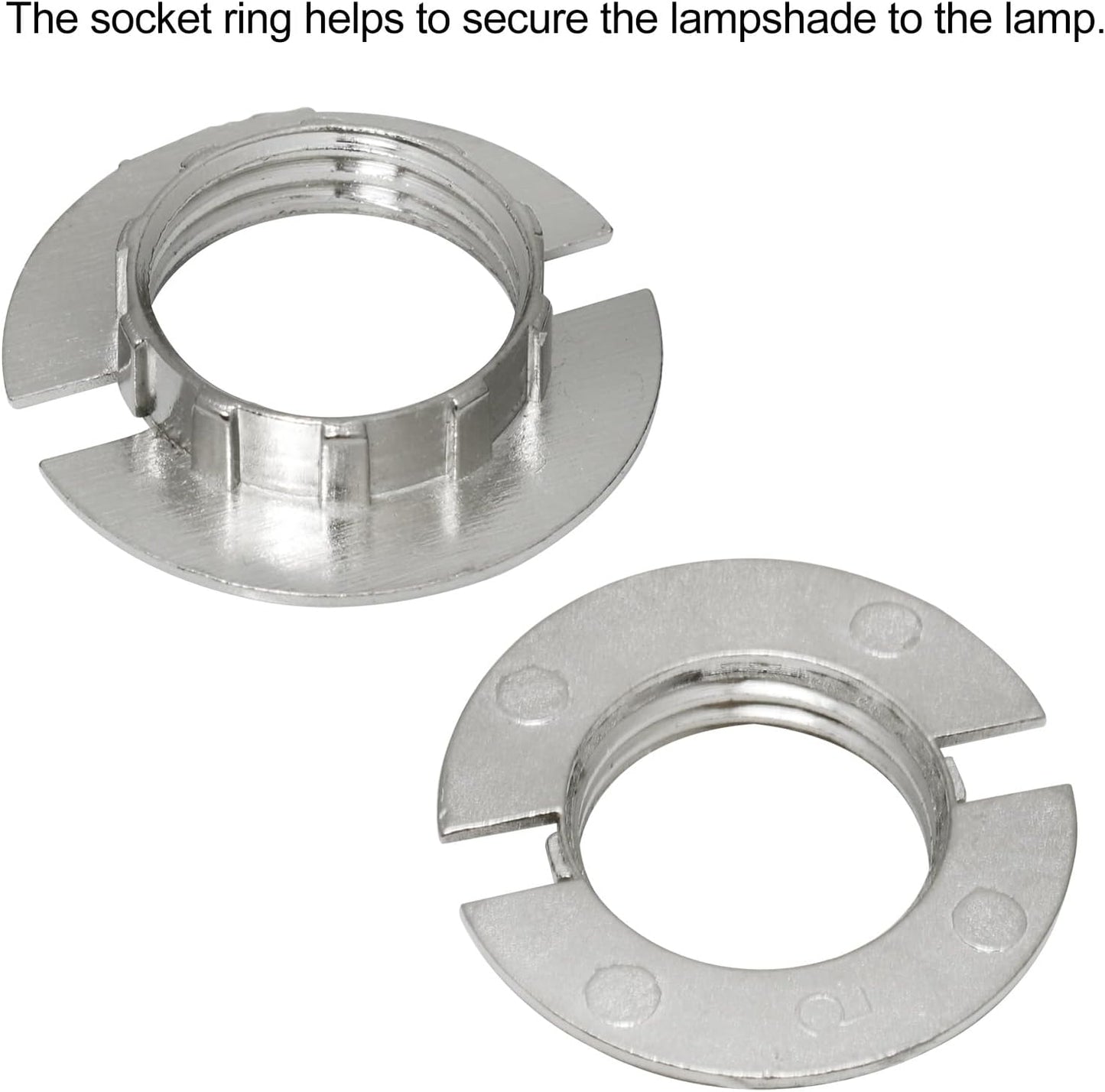 9 Anillos Enchufe Luz G9 Aleación 3/4pulg Plateado