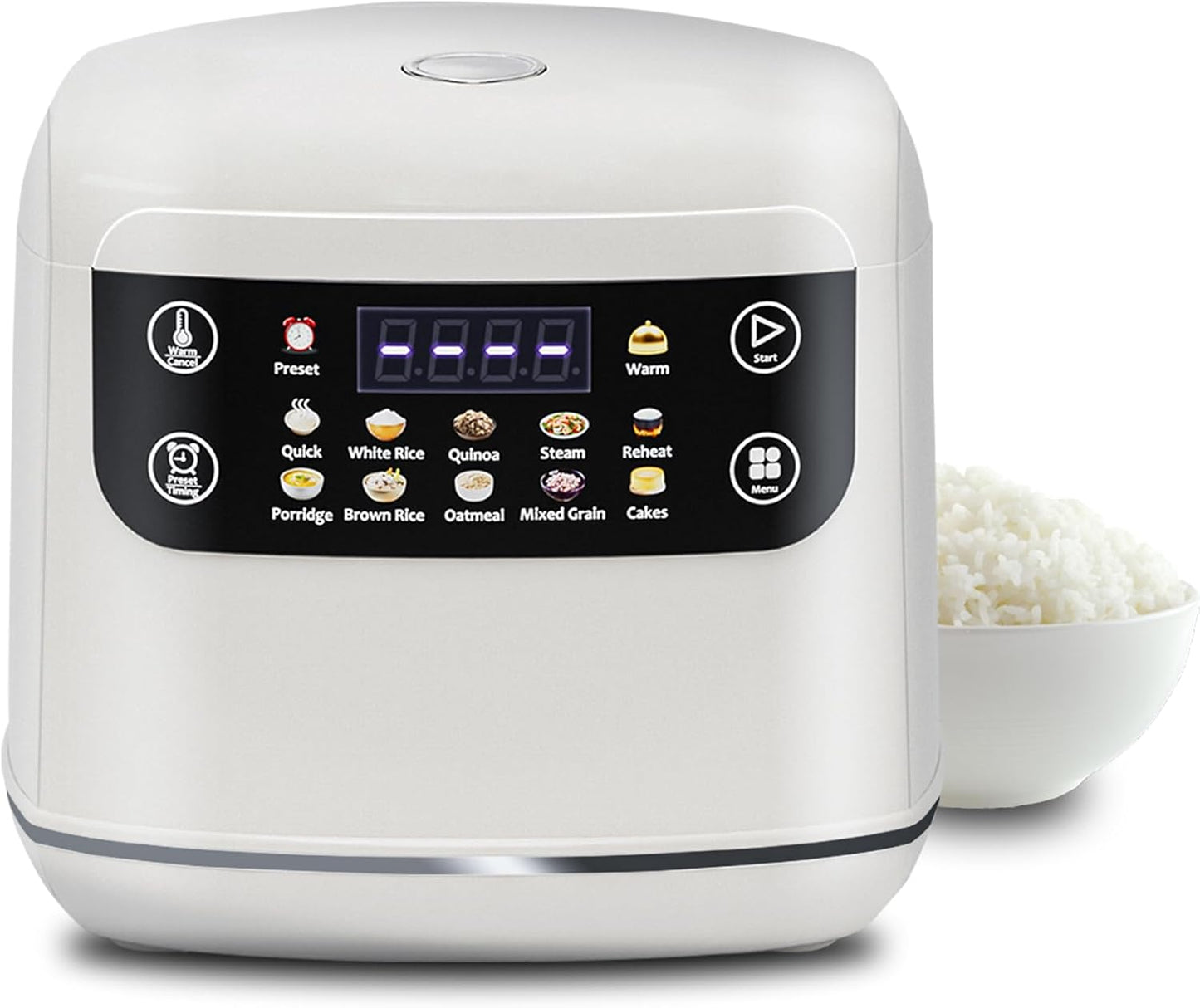 Arrocera digital portátil 6 tazas sin cocinar 12 cocidas con cesta vapor