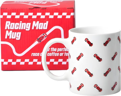 Taza F1 coche de carreras regalo para hombres blanco