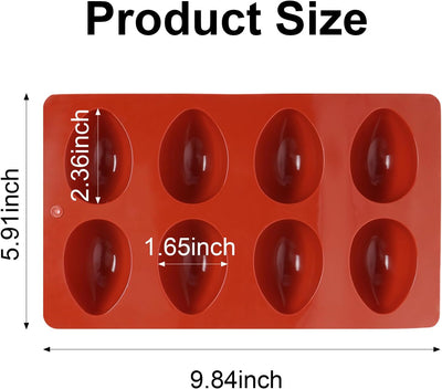 2 Moldes Silicona Huevos 8 Cavidades para Chocolate Gelatina Pascua