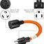 Pack 2 Cables Alimentación 5-15P a L5-20R Bloqueo Giratorio