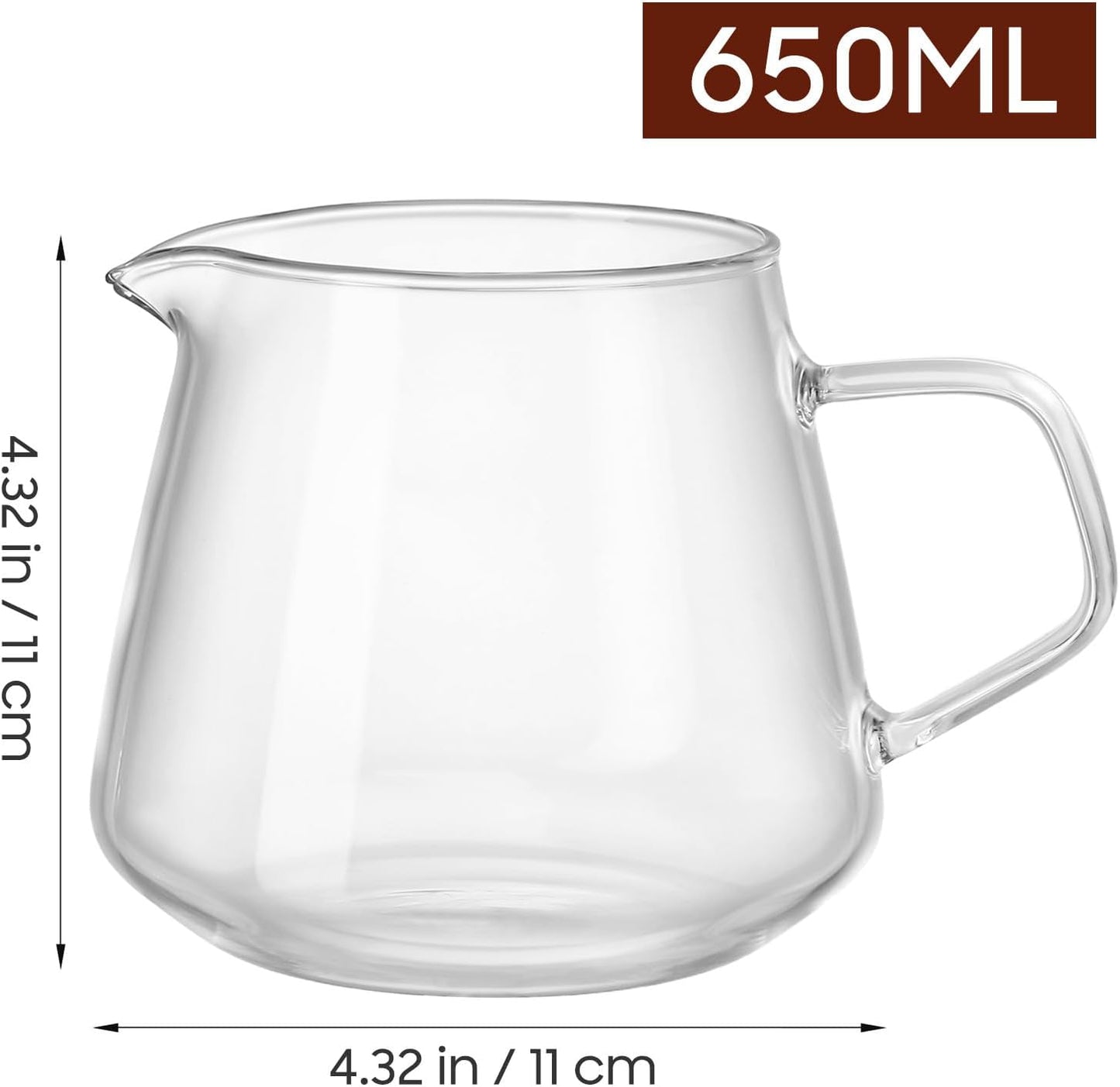 Pote vidrio resistente calor 22oz hervidor multiusos