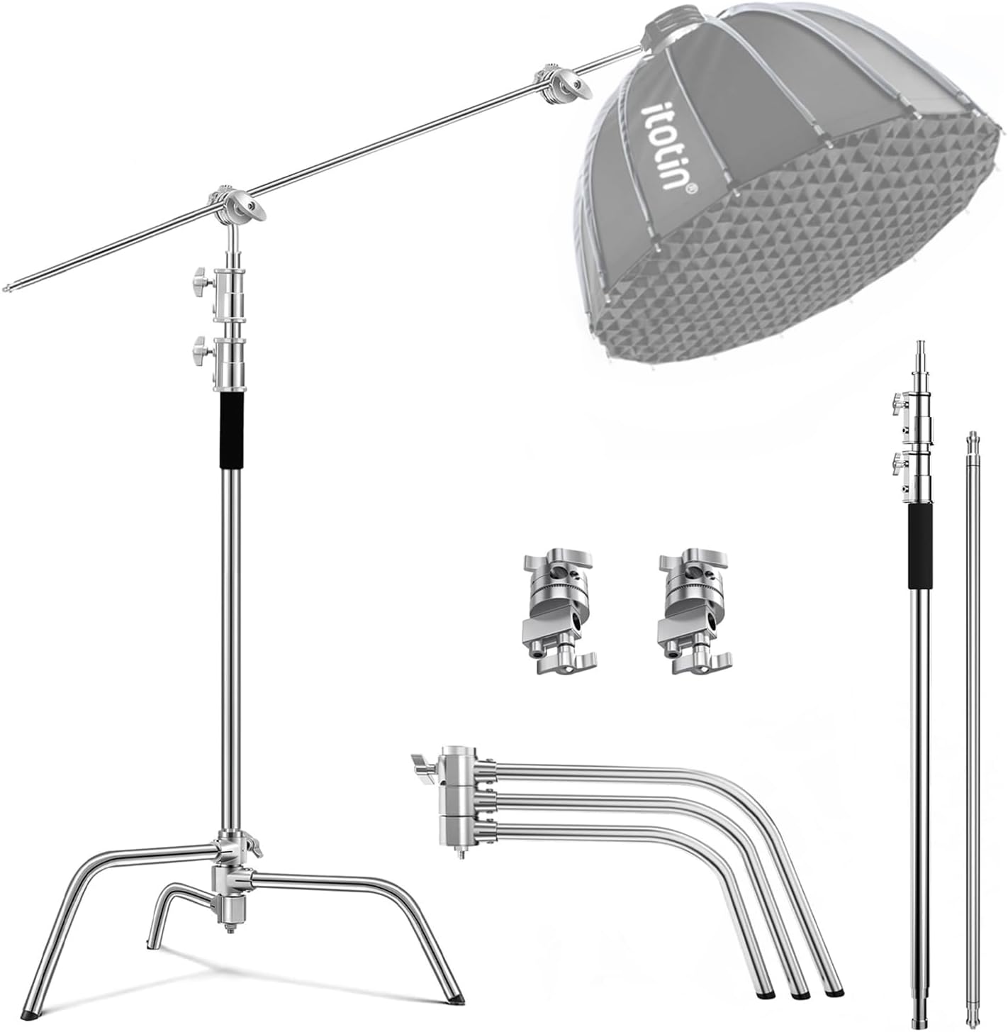 Soporte C brazo pluma 10.5pies para estudio luz reflector