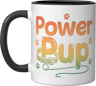 Taza cerámica para roleplay kinky humor perro negro/blanco