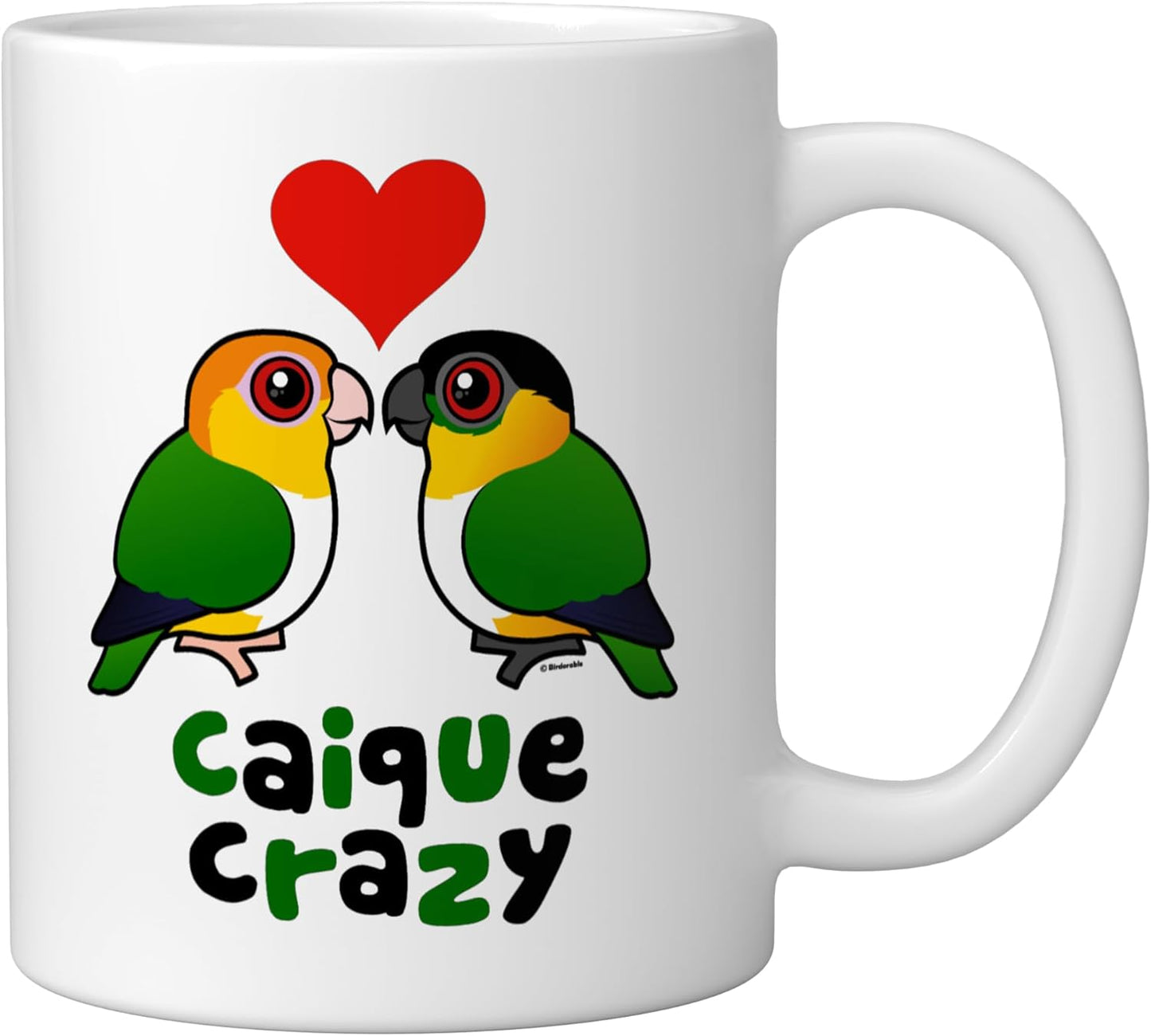 Taza Cerámica Blanca con Dibujo de Pájaro