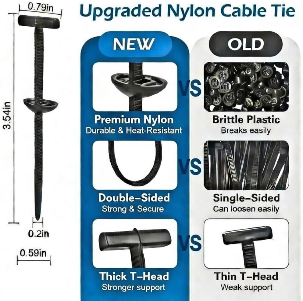 150 Pzas Cinta Nylon Universal para Automotriz Resistente al UV