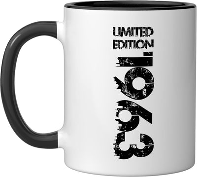 Taza Cerámica Vintage 1963 Negro/Blanco