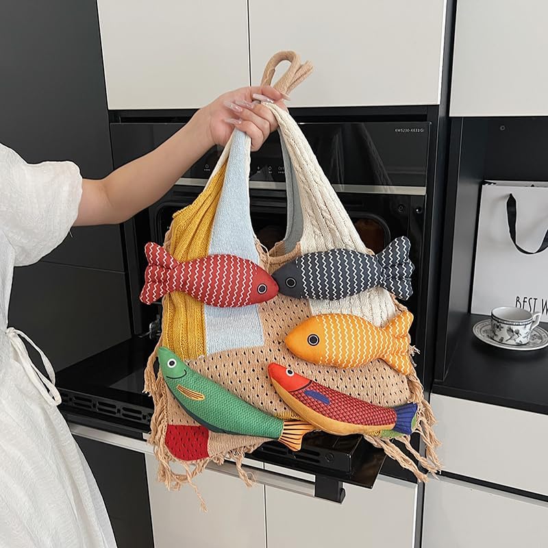 Bolso tejido gran capacidad para mujer moda