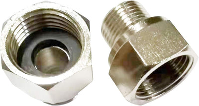 Adaptador grifo G1/2 a UNF9/16 latón compresión 2 Pzas
