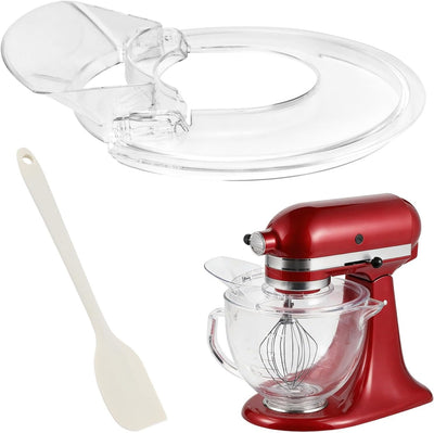 Escudo de vertido para batidora Kitchen-Aid 4.5-5 cuartos galón protector salpicaduras acero inoxidable vidrio