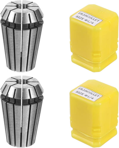 Pinza resorte ER20 2 pzas chuck 1/4 pulg para CNC y fresadora