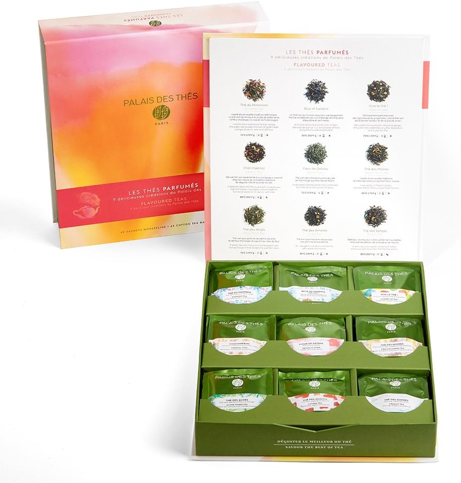 Caja regalo té saborizado 45 bolsas surtidas