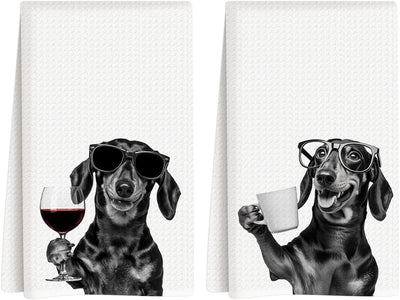 Toallas cocina perro salchicha reutilizables regalo mamá