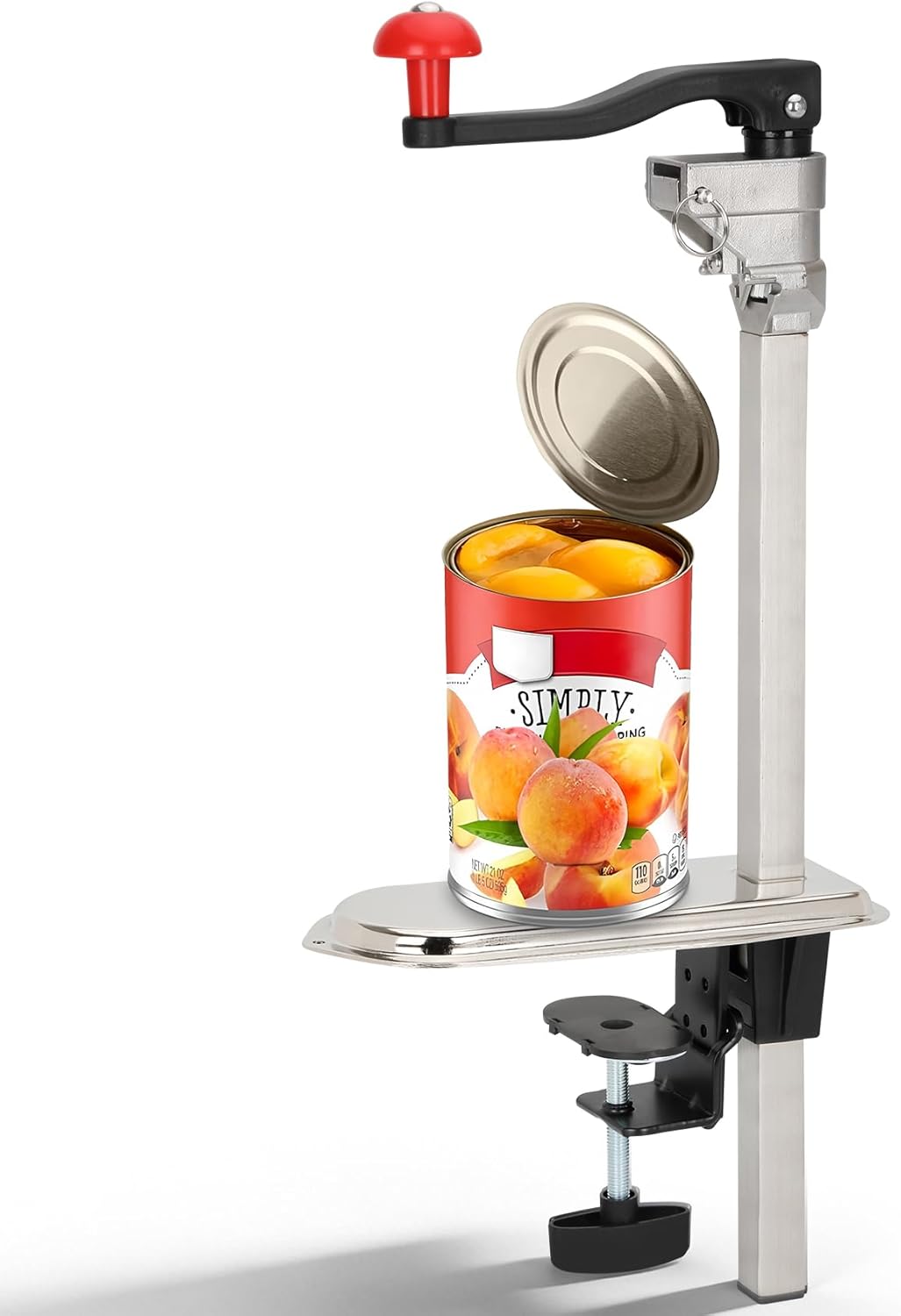 Abrelatas comercial resistente para latas grandes hasta 13 pulgadas