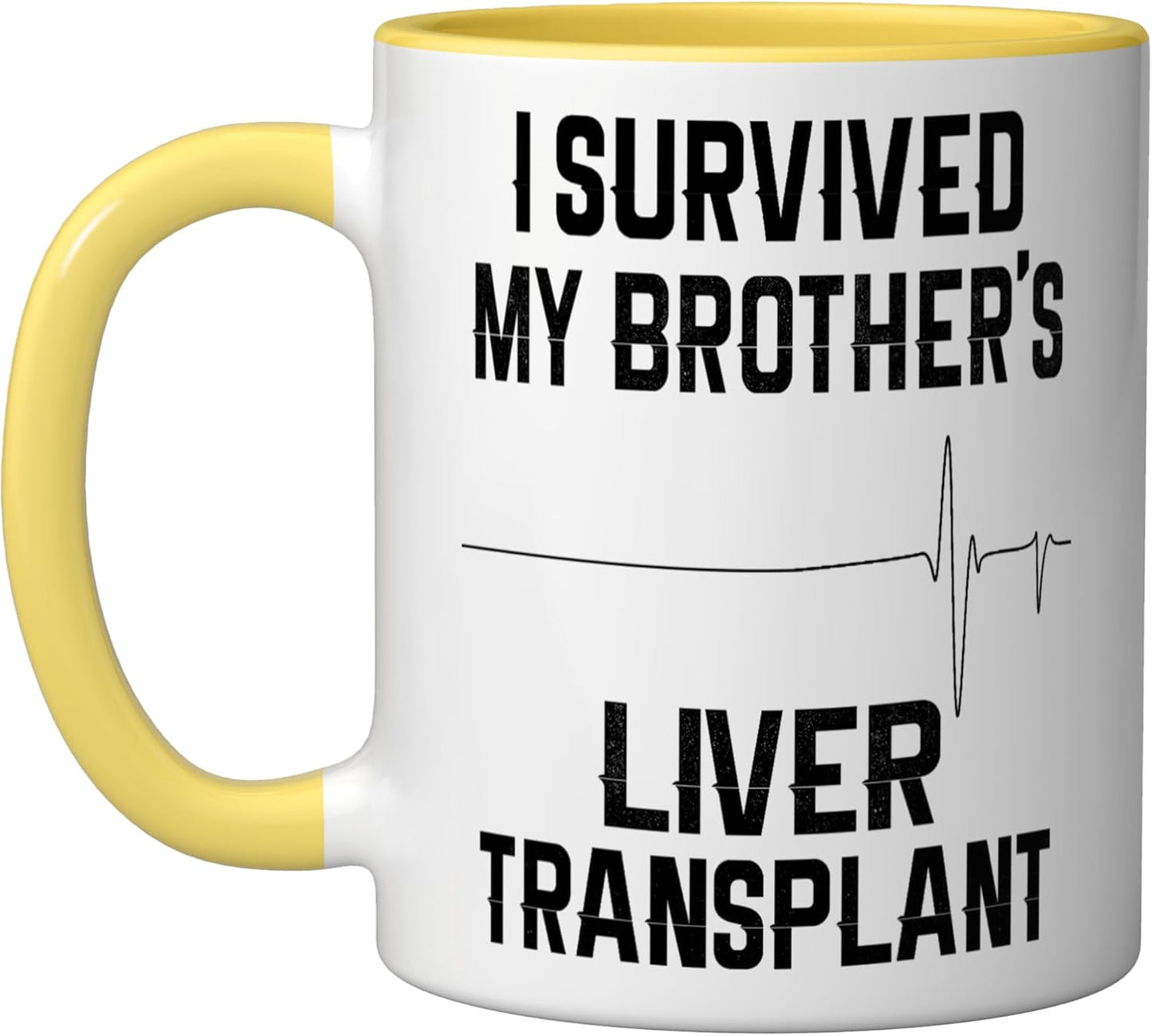 Taza Cerámica Humorística I Survived Mi Hermano Amarillo