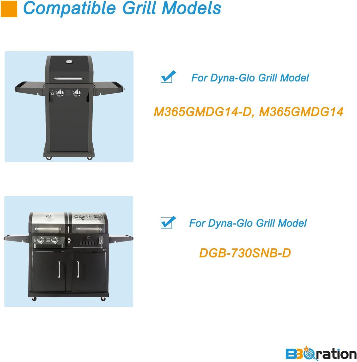 Placa calor acero inox para parrilla Dyna Glo M365GMDG14