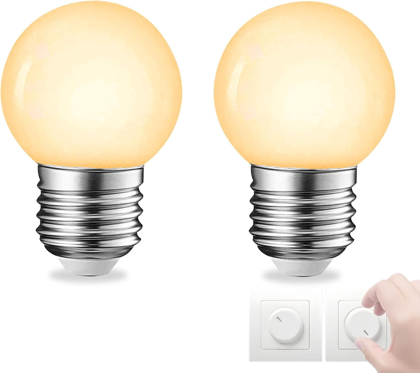 Bombilla LED G45 E26 regulable triac 5W espectro completo