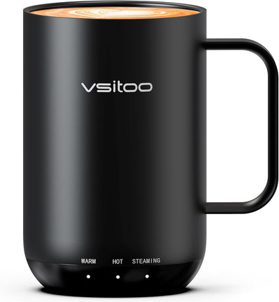 Taza café inteligente con autocalentamiento 20oz IA negro